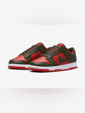VGUC Nike Men’s Dunk Low Retro Bttys in Mystic Red/Cargo Khaki - Sz 11.5